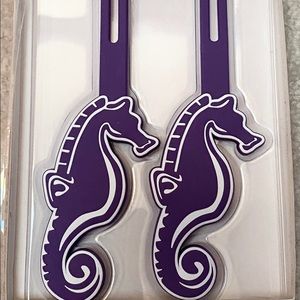 Atlantic Purple Seahorse Luggage 2 Tag Beach Set